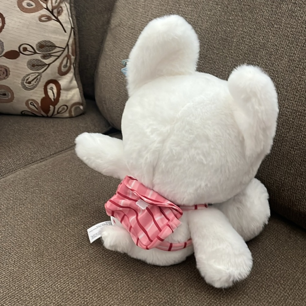 White Plush Bullseye Target dog - Picture 3 of 4